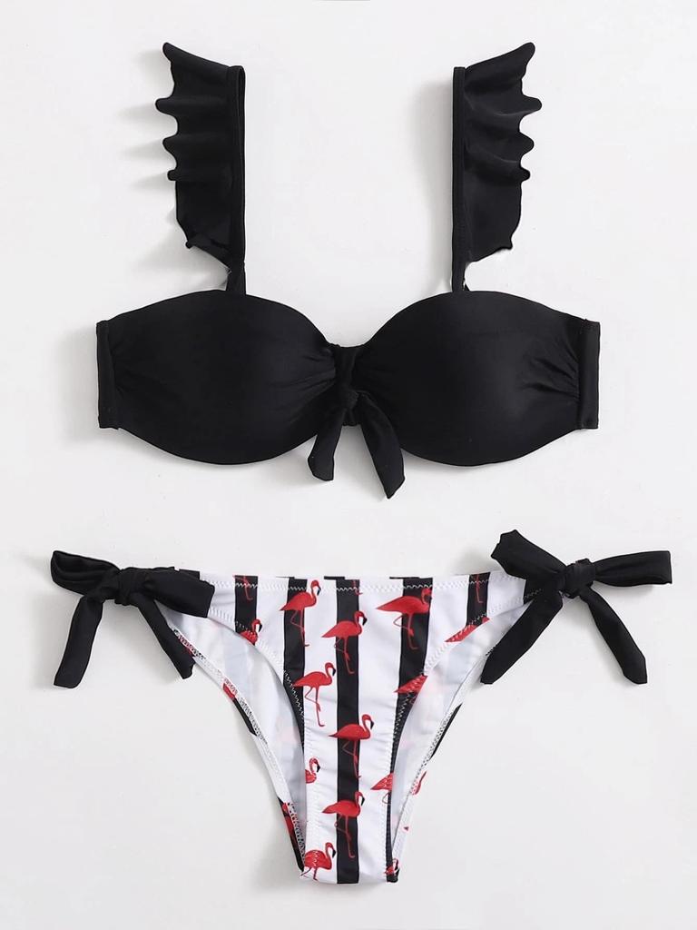 Nuevo Bikini Europeo y Americano de Lazo Dividido: Traje de baño sexy push-up de moda para mujer
