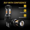 2x 7443 7440 High Power Amber Yellow 14 SMD LED Turn Signal Light Bulbs 14K EXV