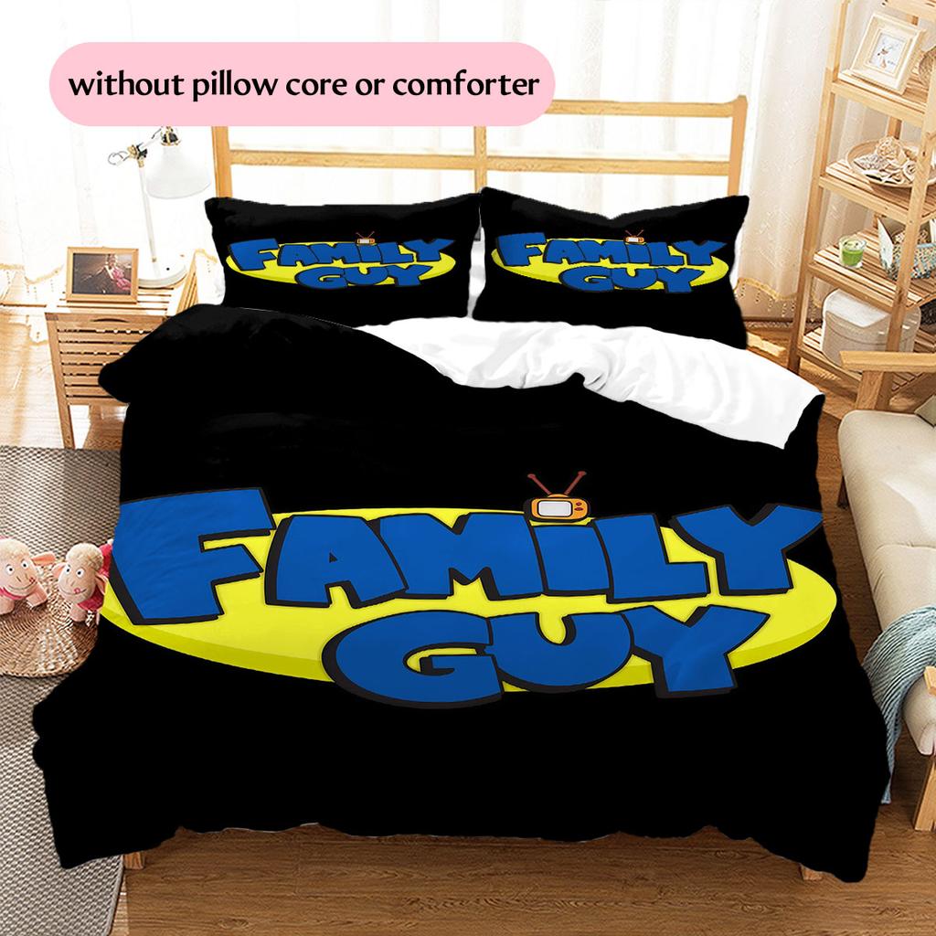Family Guy Pattern Bedding Home Decoration Birthday Gift ( 1 Duvet Cover + 2 Pillowcase, Without Core),fan Merchandise.