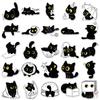 50Pcs/Set Funny Black Cats. Yellow Eyes Stickers DIY Fashion Waterproof Doodle Decals Stickers