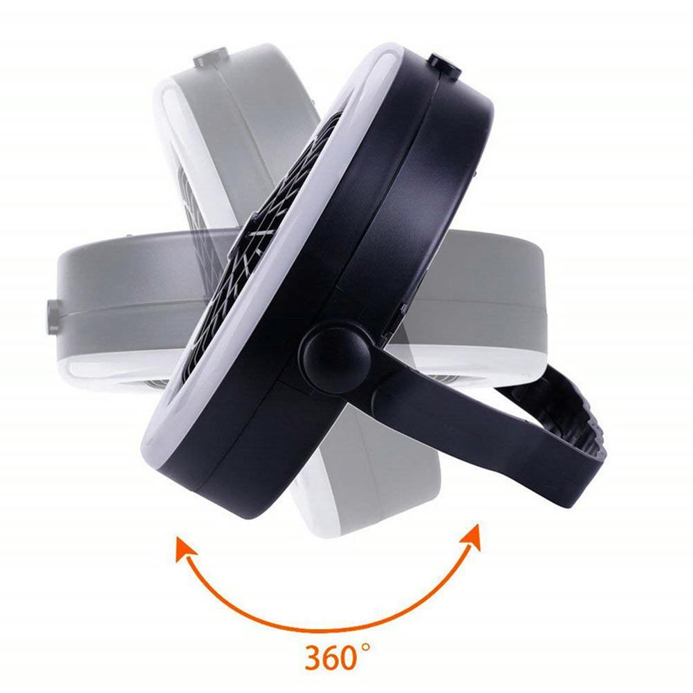 3 in 1 LED Camping Lantern Fan Portable USB Battery Powered Fan Light Tent Lamp with Hook for Outdoor Camping Hiking
