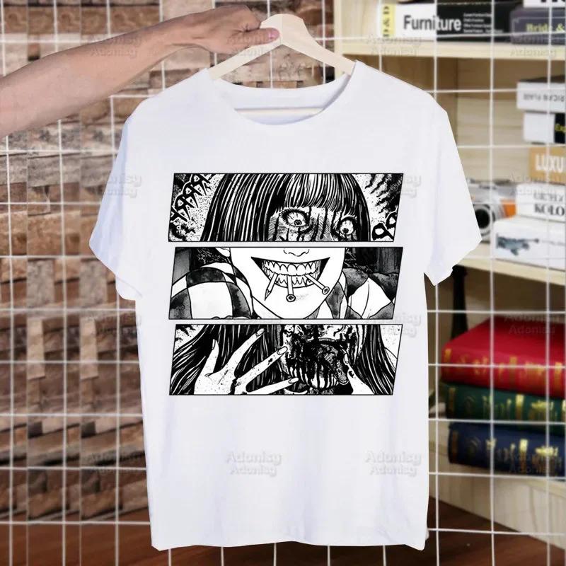 Junji Ito Tomie Shintaro Kago Horror Japan Manga Streetwear T Shirt Harajuku TShirts Short Sleeve Casual T-Shirt Tops Tees