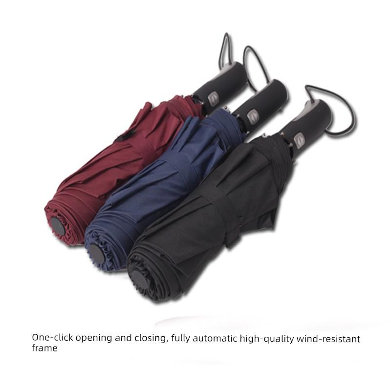 Qiutong Men and Women Fully Automatic Umbrella since Folding Umbrella Business Umbrella Advertising Umbrella Folding Umbrella All-Weather Umbrella