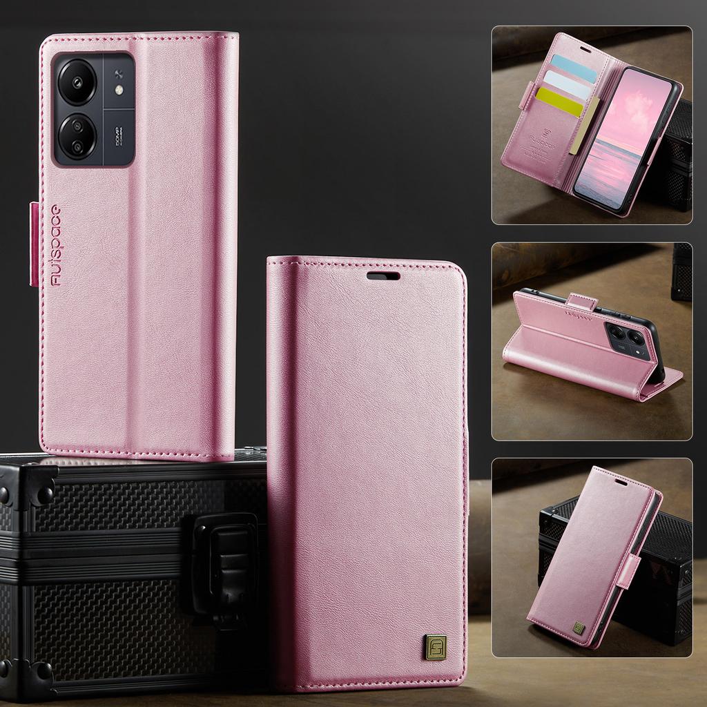 For Xiaomi Poco C65 (4G) Wallet Case with Card Slots & Kickstand, 360° Protection Leather Case