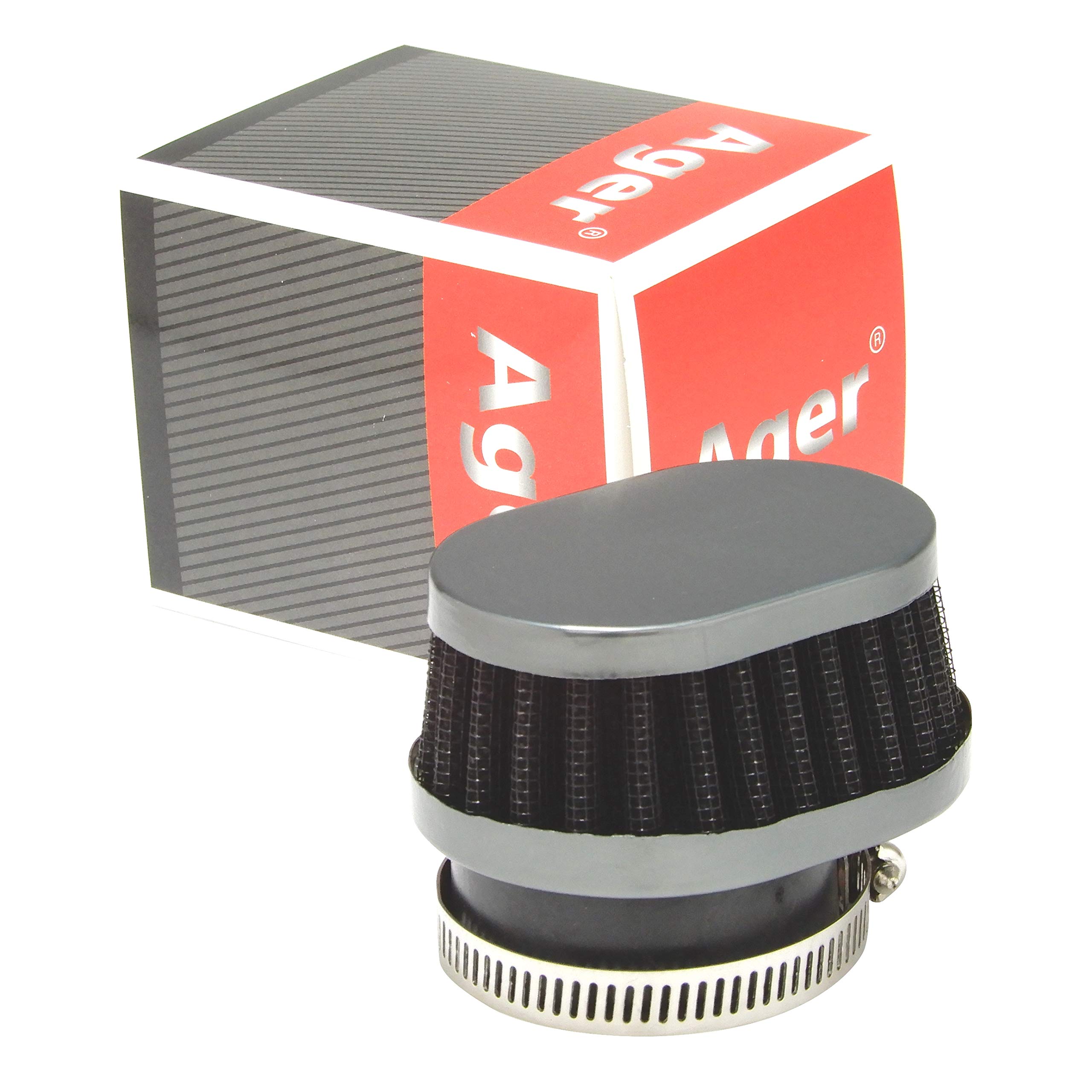 Ager Oval Power Filter Short Gunmetal x Black 48mm 48mm чёрный
