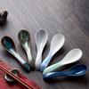 Stirring Kids Ceramic Dinnerware Eating Mixing Soup Spoons Tableware Kitchen Utensil Cutlery