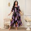 Chic Bohemian Plus Size Slimming Knit Mesh Dress - French Korean Resort Style