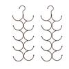2Pcs Space Saving Belt Scarf Storage Hanger Metal Scarf Tie Rack Multi-layer Scarf Hanger  for Home