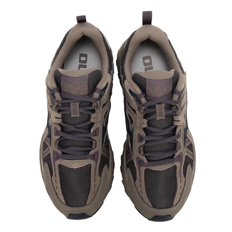 Mizuno Racer Trail Comfortable Versatile Shock Absorbing Breathable Lightweight Running Shoes Unisex Sneakers Gray D1GH2238-14