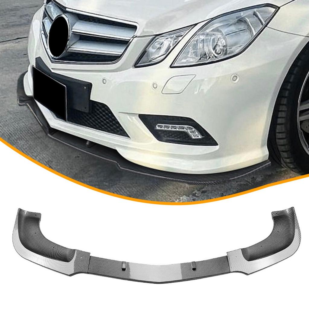 Para Mercedes Benz Clase E W207 C207 Coupé 2009-2012 Labio Divisor Spoiler Delantero Negro Mate Brillante Aspecto Fibra de Carbono