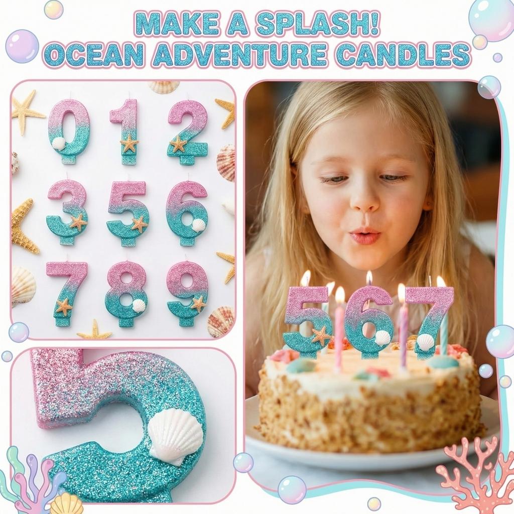 Fashion Cartoon Creative Birthday Candles Party Digital Candles