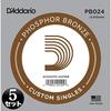 D'Addario Daddario Acoustic Guitar Rose Strings Phosphor Bronze .024 PB024 Set of 5 [Domestic Gen...