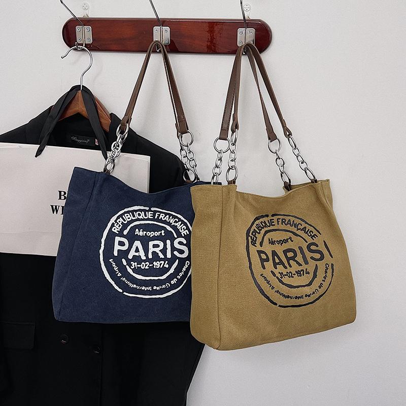 Large Capacity Women Totes Letters Printed Luxury Designer Handbags Ladies Casual Canvas Bag New Hobos Shoulder Messenger Bag