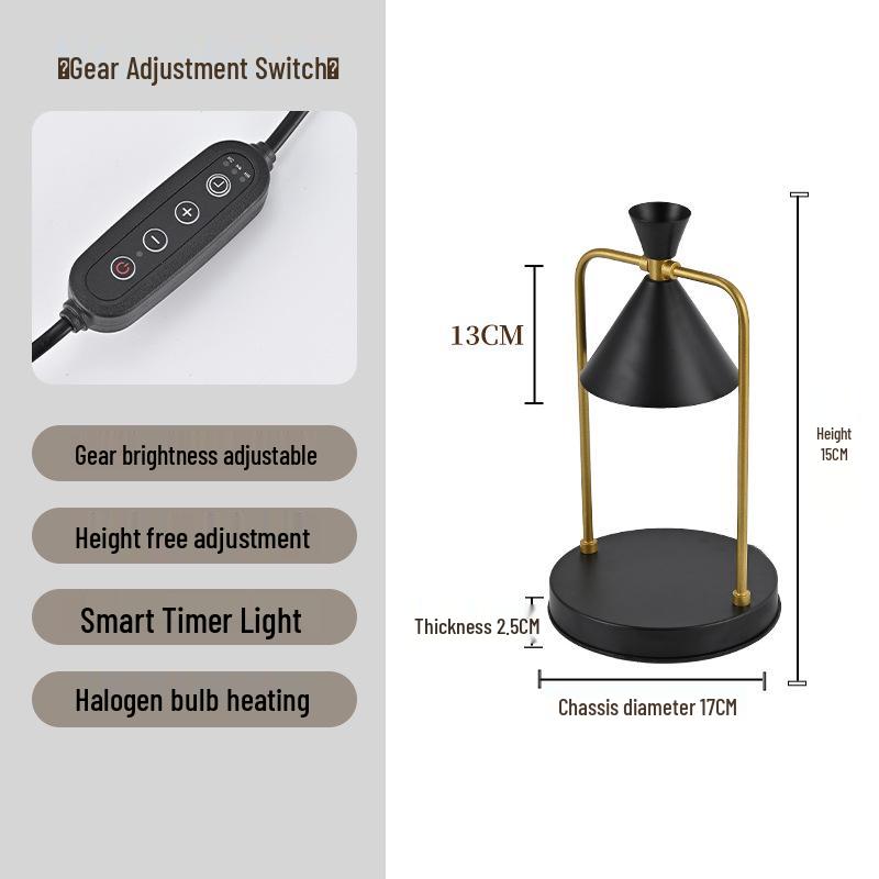 Vintage Style Retro Wax Melt Lamp - Luxury Bedside & Desk Decor, High-End Aromatherapy Light
