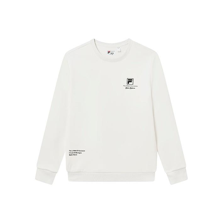 FILA F22 Свитшот с принтом букв Мужские свитшоты Облако-Гриб-Белый F11M248205F-WT XL