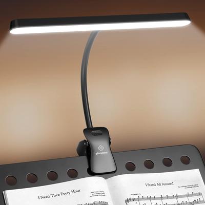 Glocusent Piano Light with 3 Color Temperature 5 Brightness Memory Eye 57 LED Up To 140 Hours of for and Other Instrument Practice Clip-on & Levels,