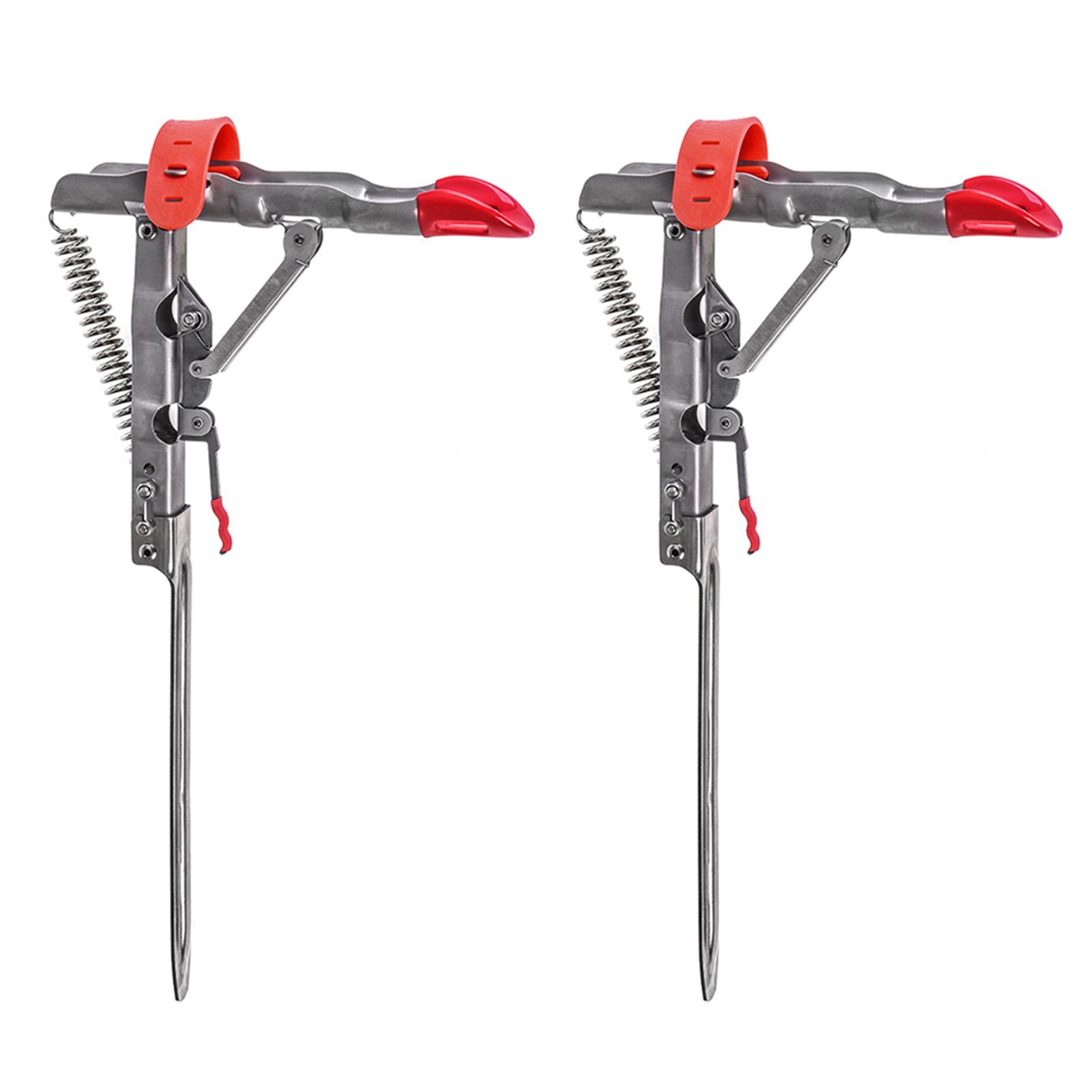 

2PCS Automatic Spring Fishing Rod Holder Folding Fishing Pole Mount Bracket Ground Stand