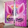 2Pcs Pink Unicorn Fantasy Curtains Vibrant Printed Design Curtains Suitable For Bedroom Bathroom Living Room Dining Room Study