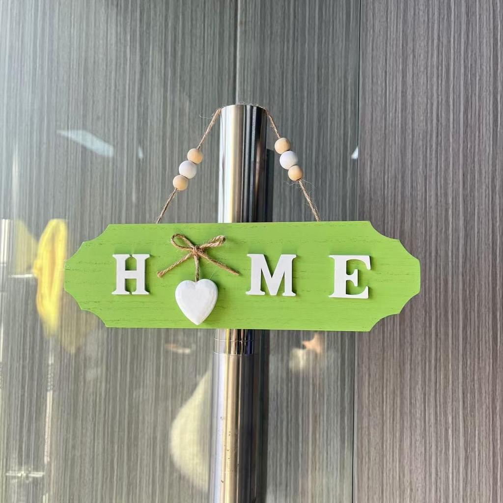 Nordic Wooden Welcome Door Sign with Bow - Entrance Home Decoration