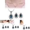 Sparkling Crystal Earring Necklace Collection With Electroplated Finish For Giftgiving