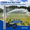 Deep Well Submersible Pump Stainless Steel Water Pump 1500W 9.8 m³/h 108 m