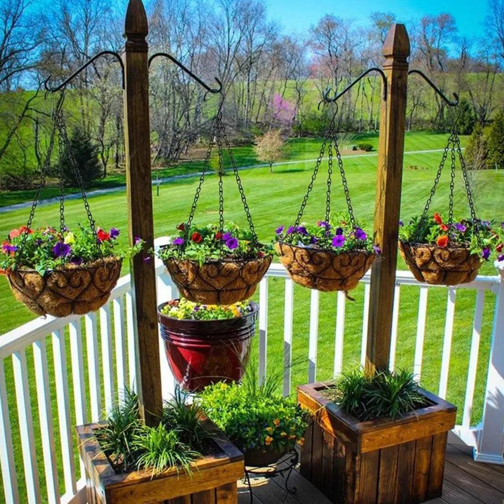 Einziehbare Riemenscheibe, hängender Korb, herunterziehbarer Aufhänger für Gartenpflanzen, Haken
