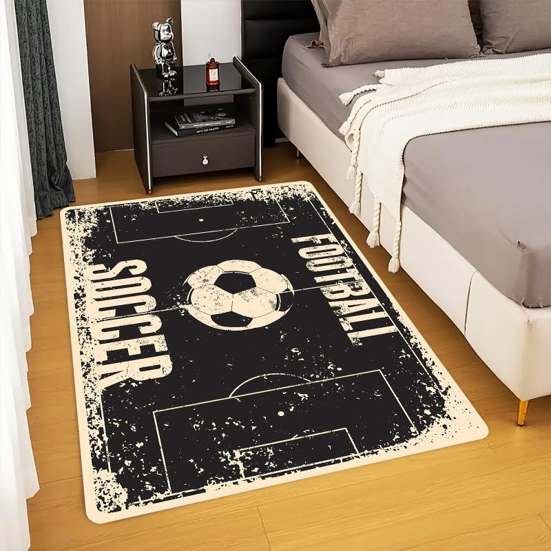 Football Carpet, Soft Non-Slip , Living Room, Bedroom, Indoor and Outdoor Entrance Carpet Modern Abstract Carpet Decorations
