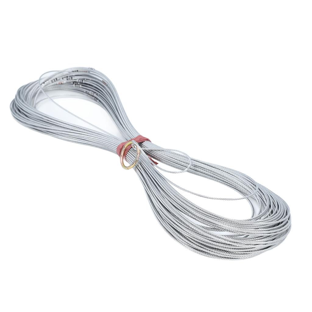 50m Poço Medindo Corda Escalas Transparentes Não Encolhimento Portátil Fio De Aço Medida Corda para Constru