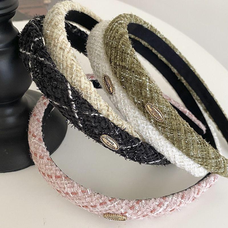 Retro tvídové obruče do vlasov Francúzsky štýl Sladká dámska móda Elegantné Protišmykové Romantické pokrývky hlavy Dievčenské párty doplnky