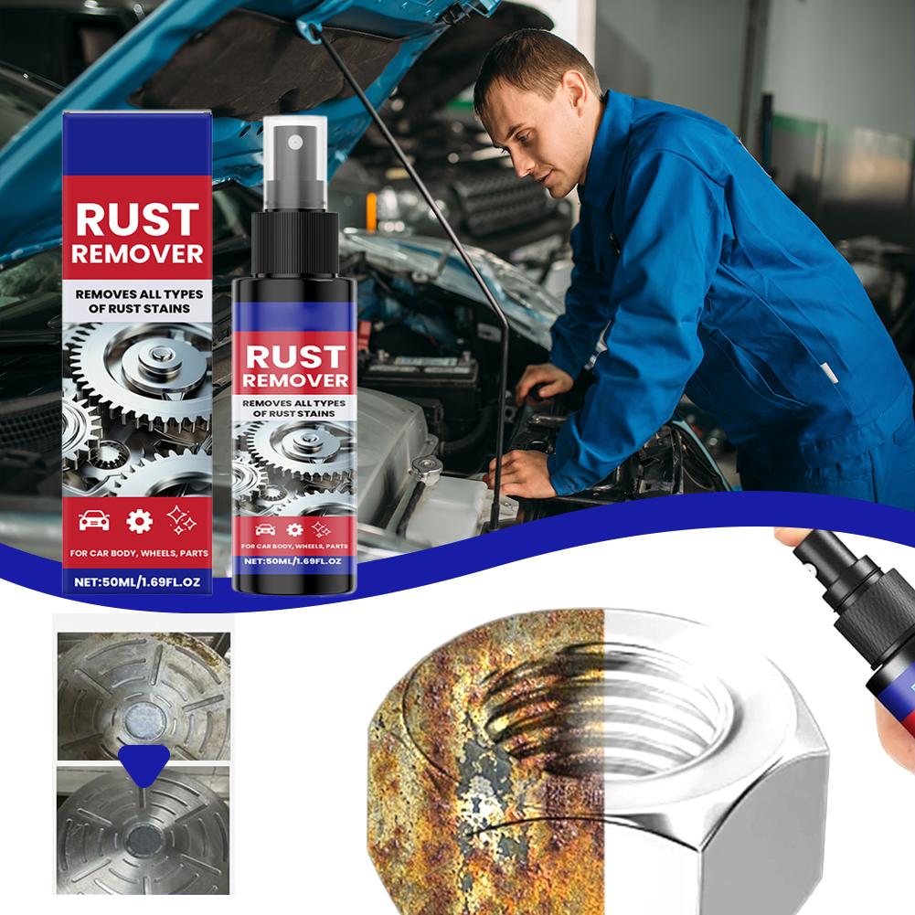 Rust Remover Car Wheel Cleaner Spray Metal Protection Formula Alloy Wheel Care Oxidation Treatment Auto Detailing Accessories