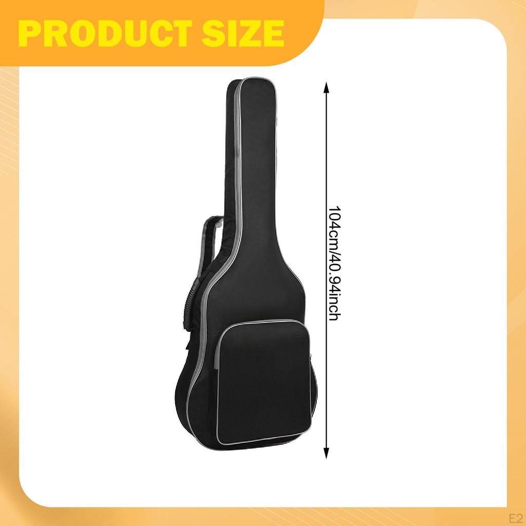 41 Inch Acoustic Guitar Bag Dustproof Padded Large Pocket Waterproof Padding