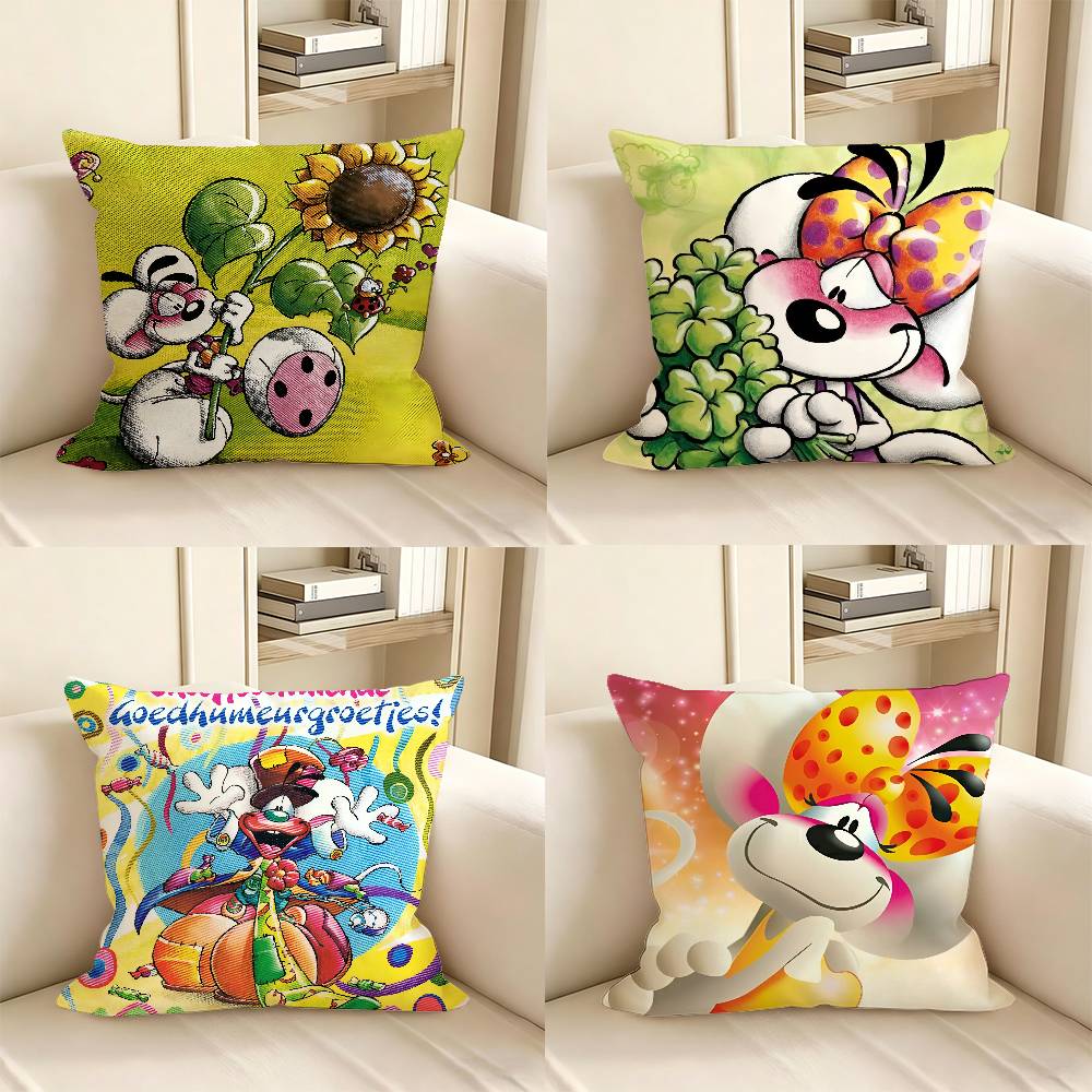 pc Classic Cartoon Character Diddl Pillow Case Fashion Square Pillowcase Bedroom Sofa Room Ins Decoration Leisure