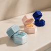 Velvet Ring Storage Box High-End Jewelry Display Case Hexagon Vintage Ring Box Valentine's Day