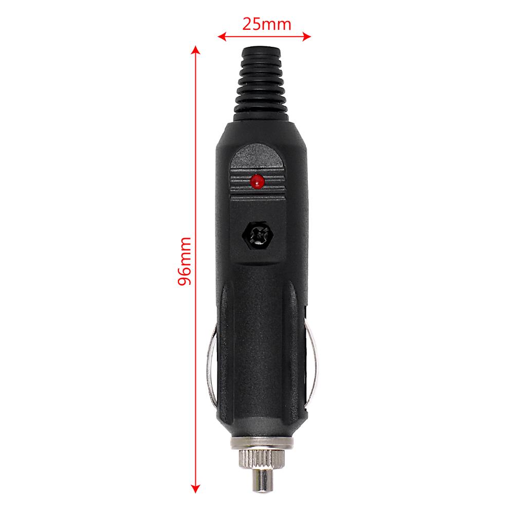 1pcs Male Car Lighter Socket Plug Connector With Fuse Car-styling LED Red Indicator