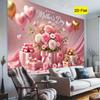 1 Stück, 2D-Flachbanner mit dem Text „Alles Gute zum Muttertag“ - ein Fotobanner in sanften Tönen, geeignet für Geburtstage und Partys, wsj