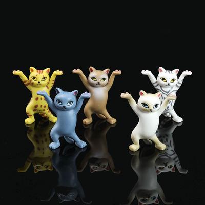 1~5PCS New Funny Cat Pen Holder Toy Hold Everything Cat Earphone Bracket Home Decoration Enchanting Dancing Cat Pencil Stand