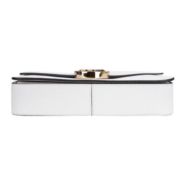 New MICHAEL KORS Carmen Cow Leather Envelope Bag, Crossbody Bag, Shoulder Bag Women's White 35S2GNML2L-WHITE