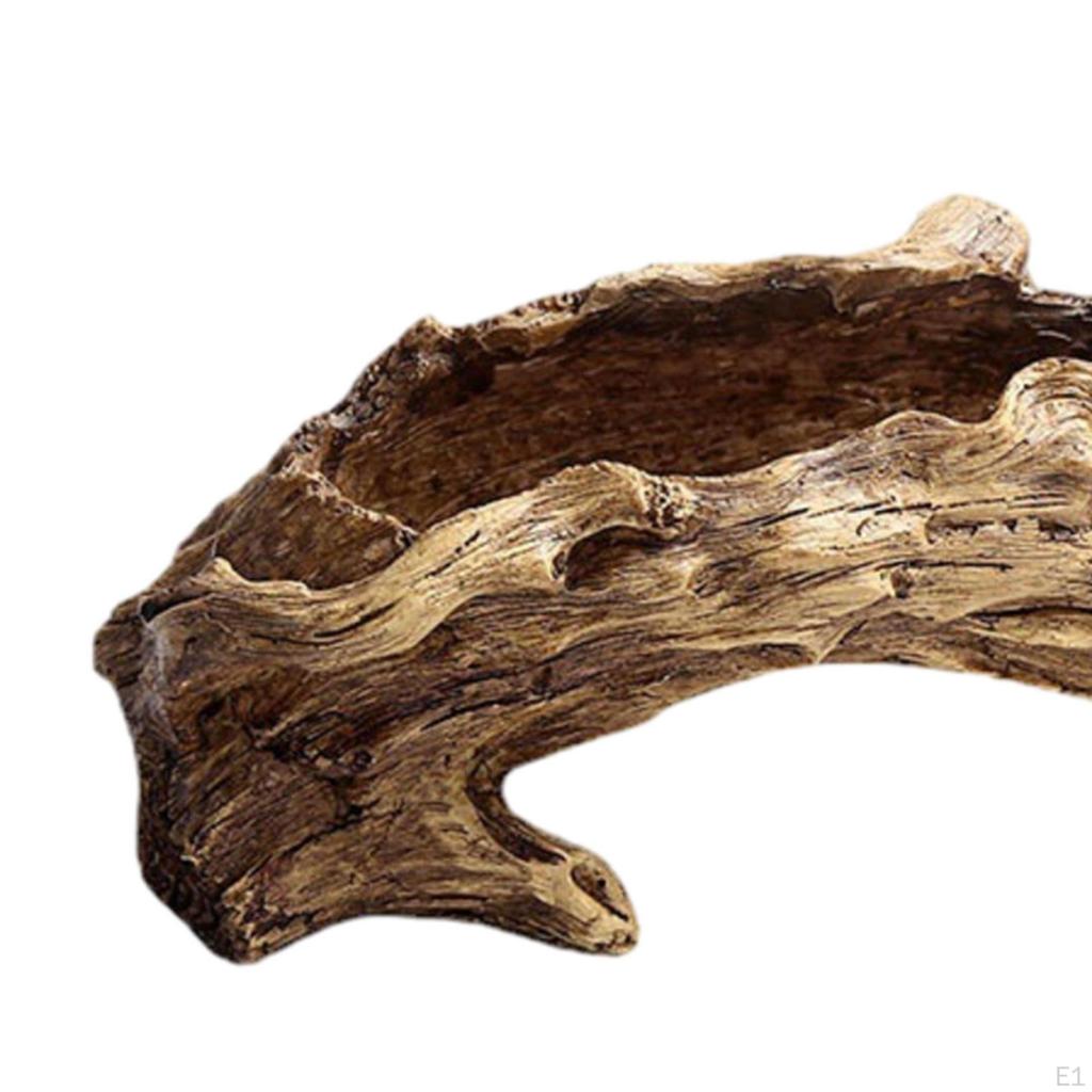 Artificial Driftwood Plante, Resin Flower Pot Container, Irregular for Outdoor