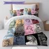 Famous Singer  Pattern Bedding Quilt Set Quilt Cover Pillowcase Home Decoration Birthday Gift (1 * Duvet Cover + 2 * Pillowcase, Without Core)
