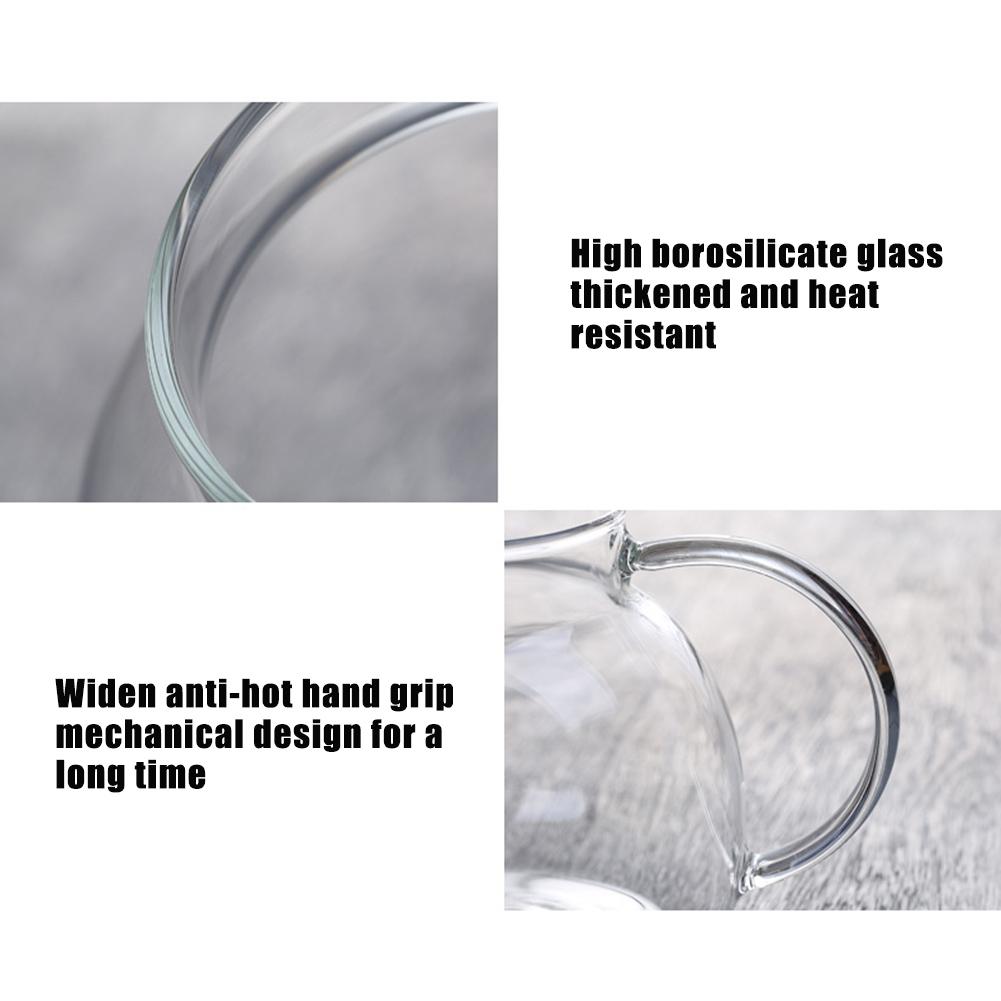 Large-capacity Transparent Glass Kettle Tea Water Jug Coffee Lemonade Pitcher Heat-resistant Explosion-proof Heatable Carafe