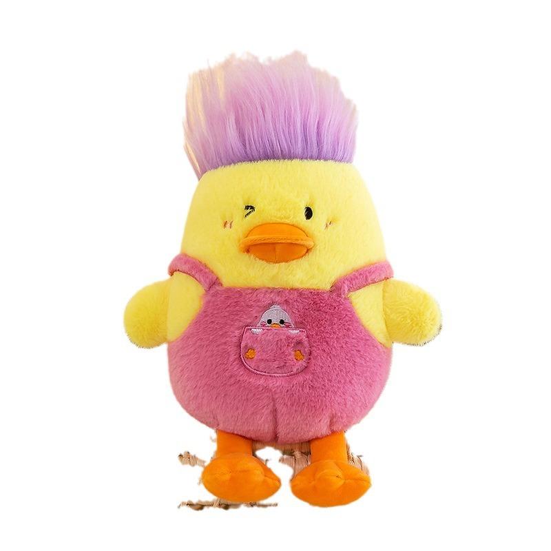 Cartoon Duck Plush Toys for Children DIY Hairstyle Duck Doll 8 Inch Grabbing Machine Doll Birthday Gift