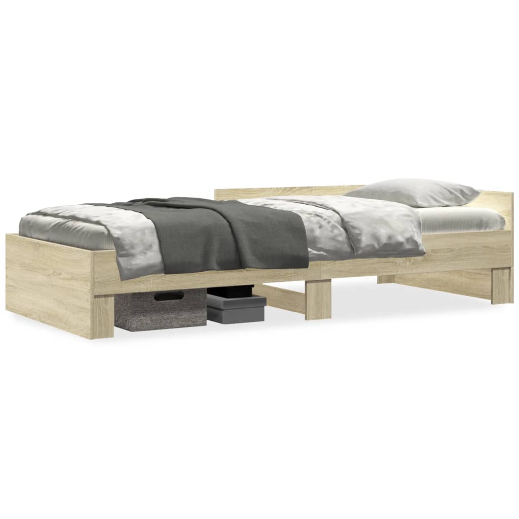 Bed Frame without Mattress Sonoma Oak 90 x 190 cm Engineered Wood
