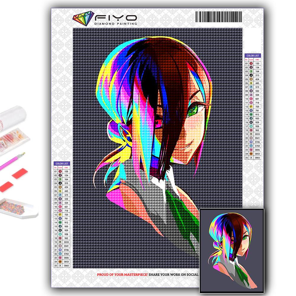 5D Diamond Painting Anime Chainsaw Man DIY Diamond Embroidery Rhinestone Home Decoration