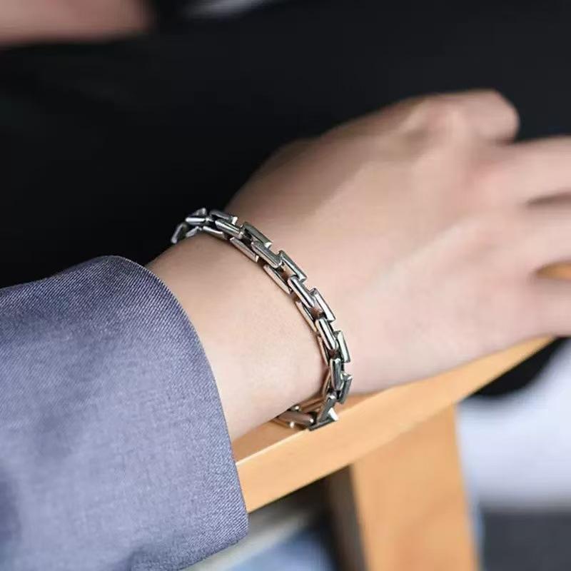 Vintage New Style Pin Buckle Bracelet, Trendy Men's Simple and Versatile Bracelet