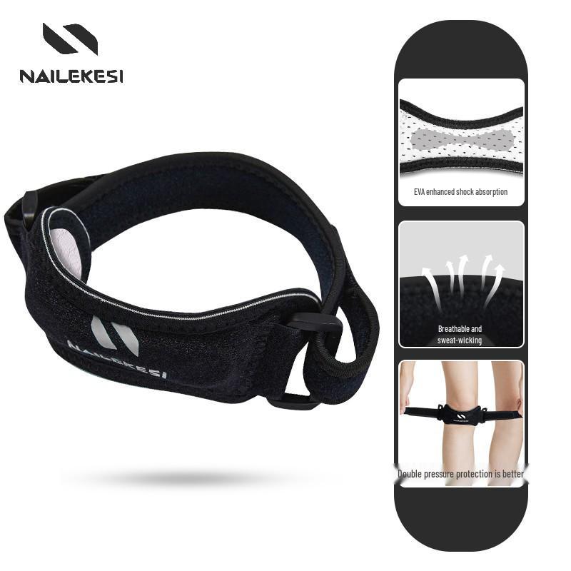 Patella Strap Meniscus Knee Support Compression Sleeve for Running & Jump Rope - Unisex Shock Absorption Protective Gear for Sports