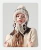 Chapeau d'hiver péruvien pour femme, bonnet couvrant les oreilles avec cache-oreilles, doublure Sherpa, bonnet de ski/neige en tricot doublé polaire
