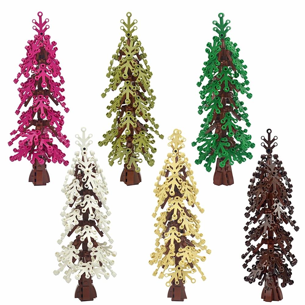 City Trees Cedar Building Blocks Redwood Block Toy Christmas Tree For Children Gifts Compatible Classic Brick Juguetes Kids Toys