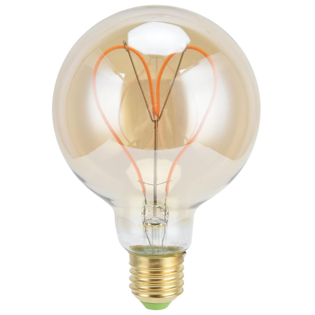 G95 Herzförmige LED-Retro-Glühbirne E27 Dimmbare Vintage-Glühbirne 110 V 4 W für Schlafzimmer Warmes Licht