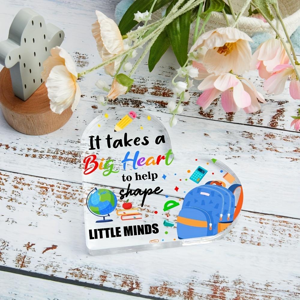 1pc Inspirational Teacher Appreciation Gift - Acrylic Thank You Plaque with Motivational Quote, Perfect for Student'S Day, Birthday, or Graduation