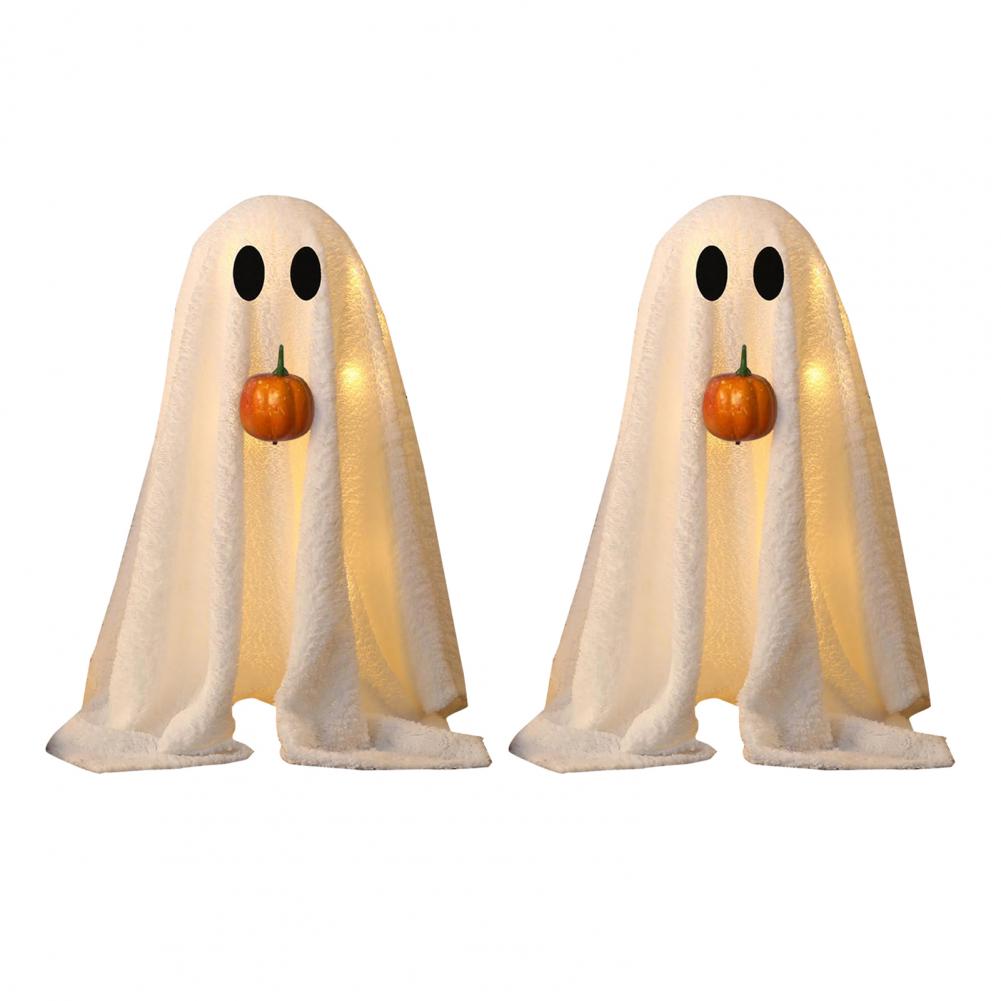 Halloween Light-up Ghost Decoration Spooky Halloween Ghost Decor Spooky Led Light-up Ghosts with Pumpkin for Holiday